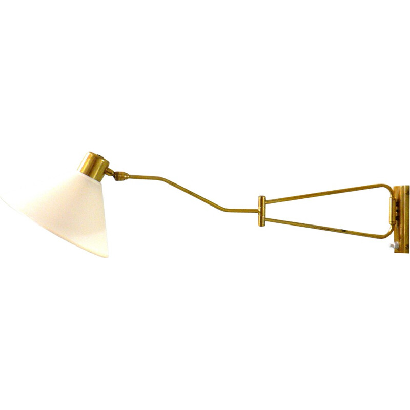A double-arm wall lamp by René Mathieu for Lunel - 1950s