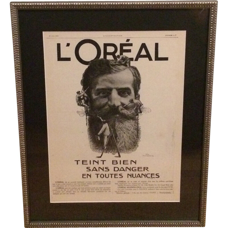 Old advertising framed by a professional - 1930s