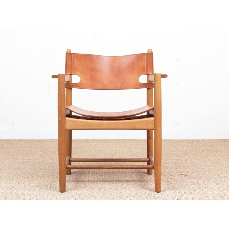 Pair of vintage Scandinavian armchairs by Borge Mogensen - 1950s