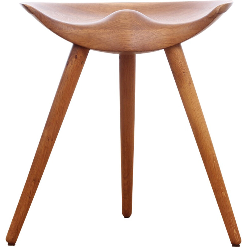 Danish stool in oak model "ML42" by Mogen Lassen - 1940s