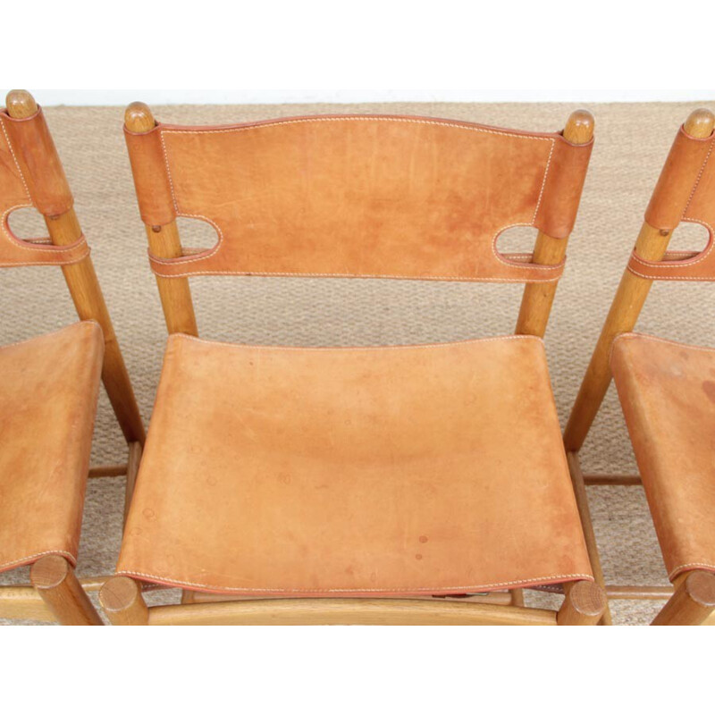 Set of 4 vintage Scandinavian chairs by Borge Mogensen - 1970s