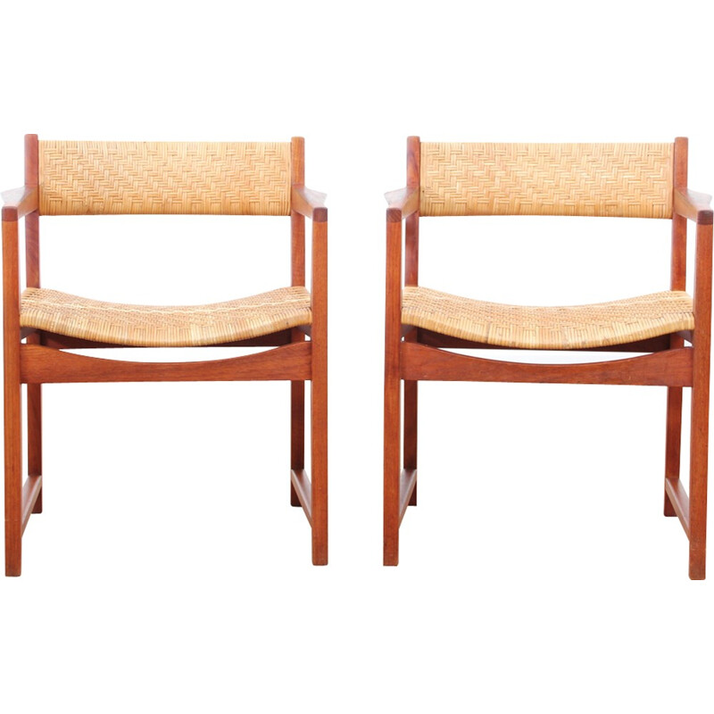 Paire de fauteuils vintage scandinaves de Pete Hvidt et Orla Mølgaard-Nielsen - 1950 