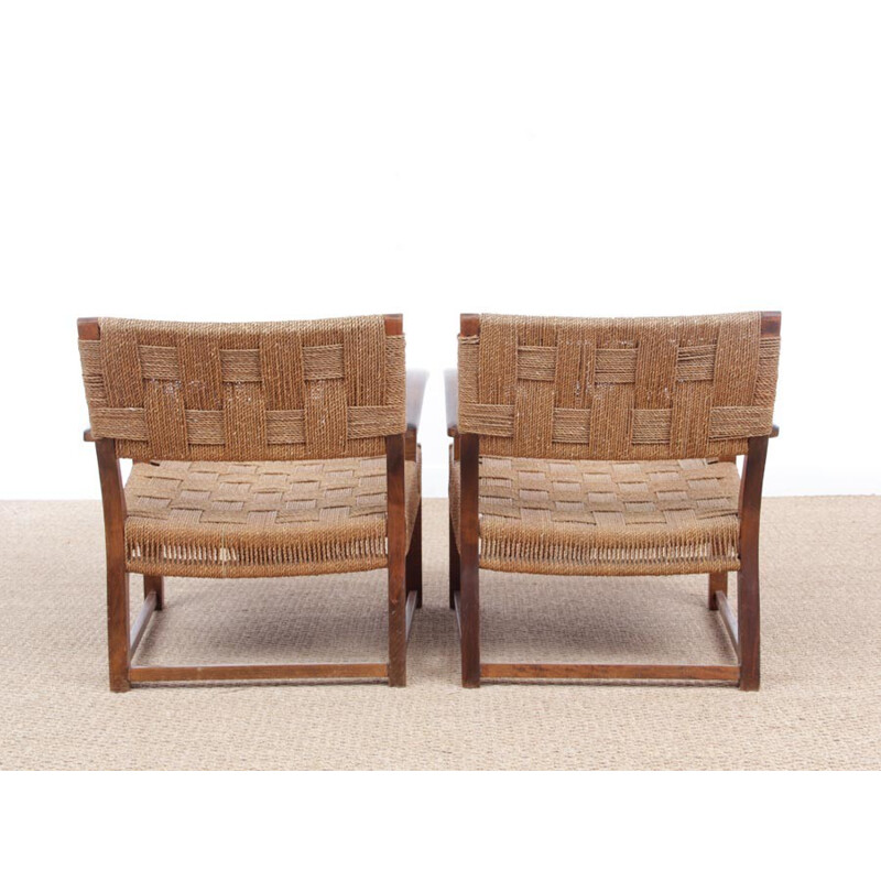 Paire de fauteuils vintage en hêtre de Frits Schlegel  - 1940