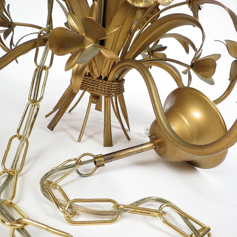 Vintage Italian brass chandelier - 1970s