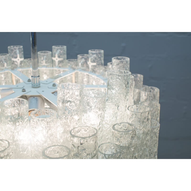 Kronleuchter aus deutschem Eisglas von Doria Leuchten - 1960