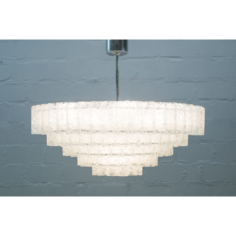 Vintage German chandelier by Doria Leuchten - 1960s