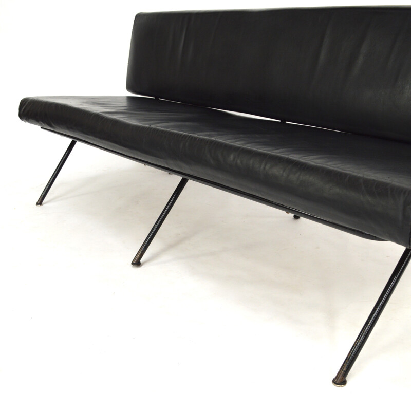 Vintage sofa model 32 zwart van Florence Knoll - 1950