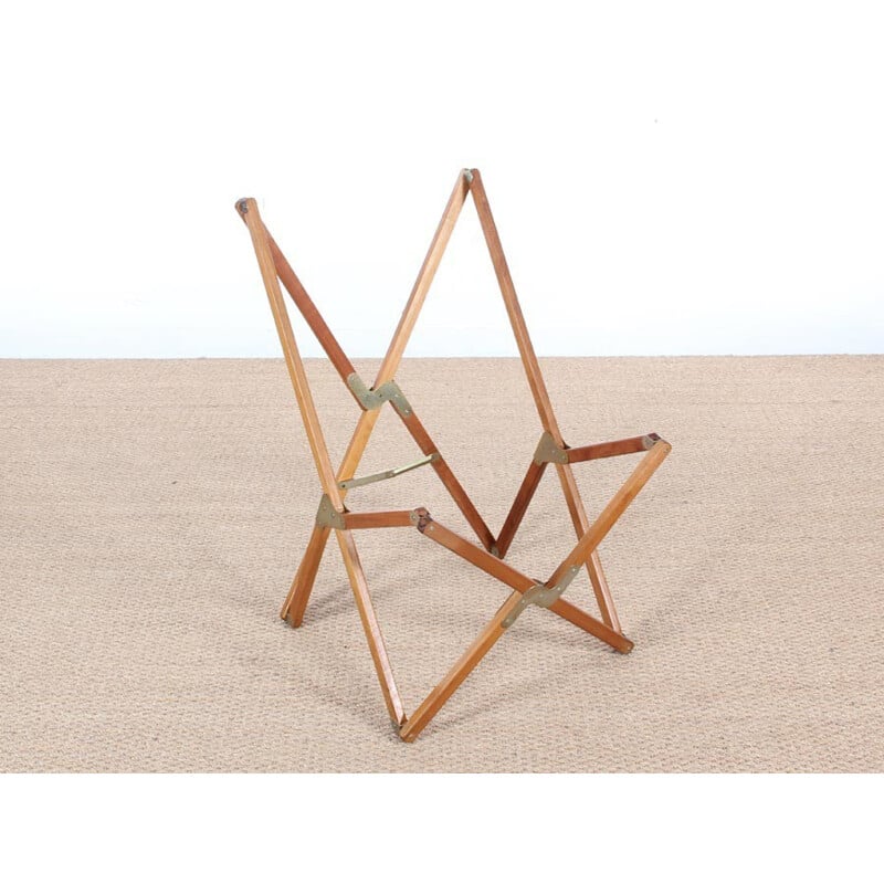 Vintage beech wood Tripolina easy chair by Joseph B. Fenby - 1980s