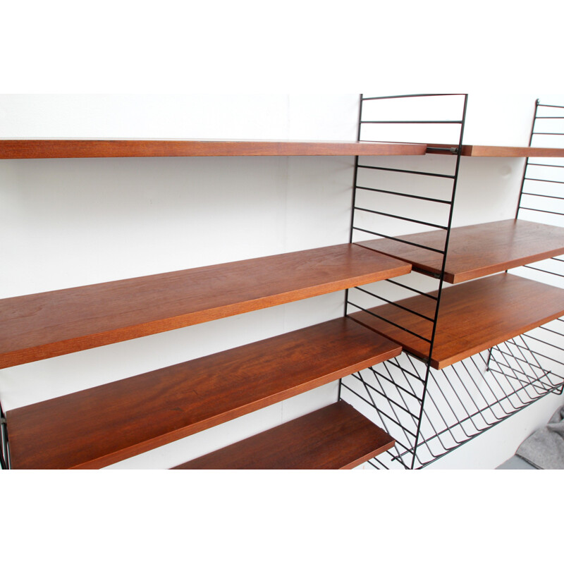 Vintage teak wall unit by Nisse Strinning - 1960s