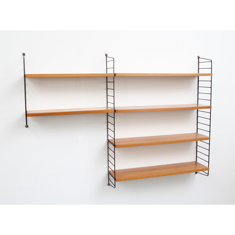 Vintage teak wall unit by Nisse Strinning - 1960s