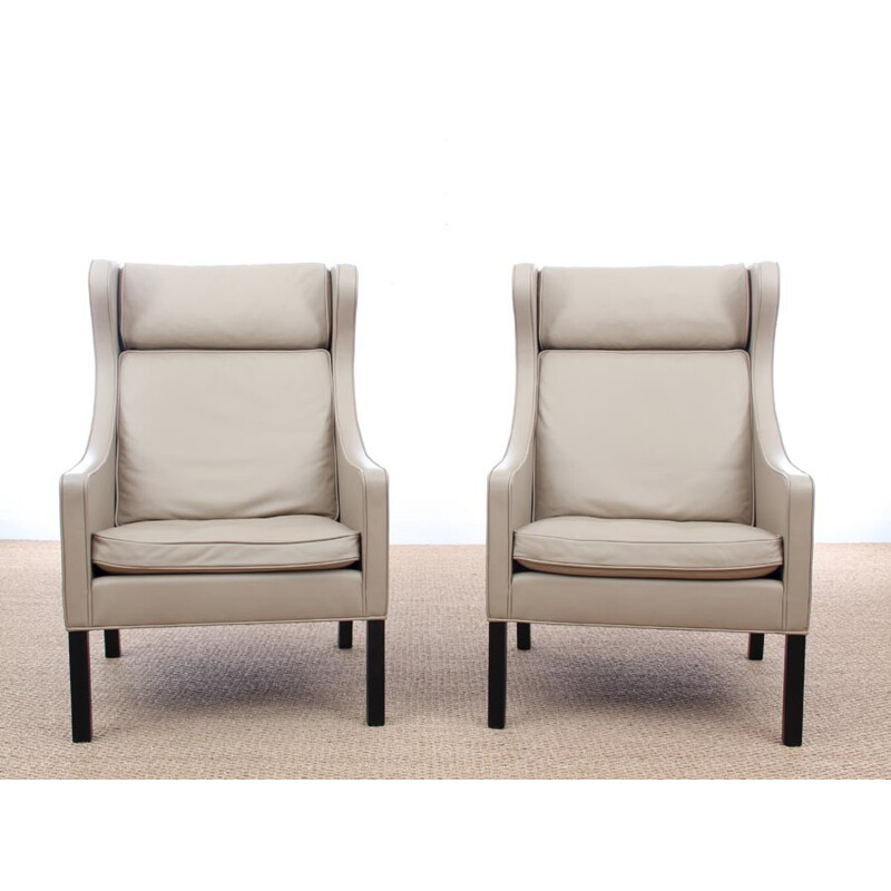 Paire de fauteuils Wing Chair 2204 de Borge Mogensen pour Fredericia Furniture - 2000