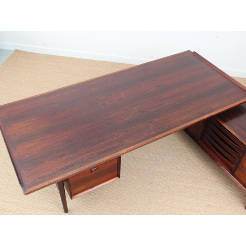 Large Rio Rosewood Executive Desk 208 Model by Arne Vodder - 1970s