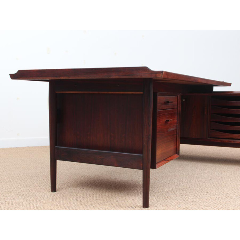 Large Rio Rosewood Executive Desk 208 Model by Arne Vodder - 1970s