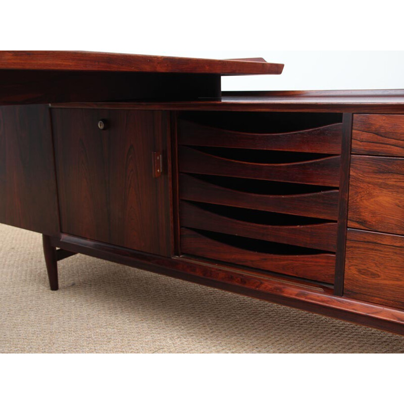 Large Rio Rosewood Executive Desk 208 Model by Arne Vodder - 1970s