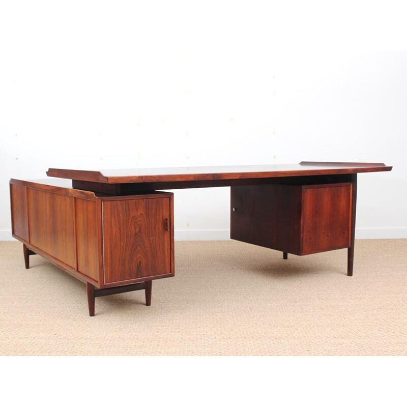 Large Rio Rosewood Executive Desk 208 Model by Arne Vodder - 1970s