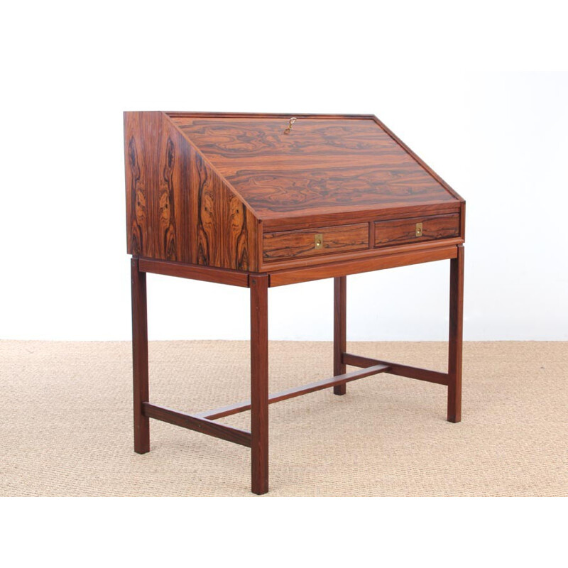 Scandinavian vintage desk in Rio rosewood, 1960