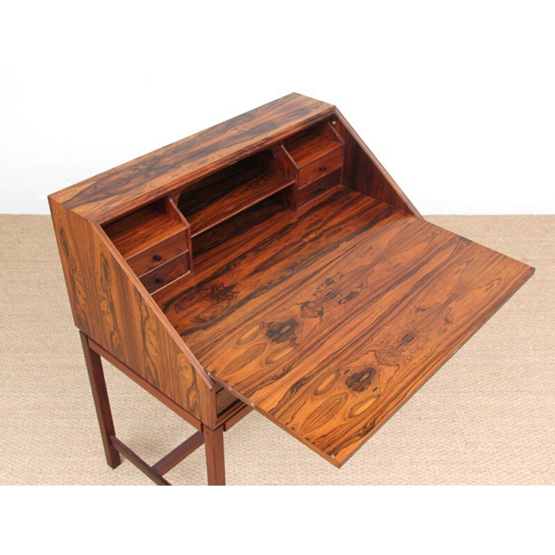 Scandinavian vintage desk in Rio rosewood, 1960