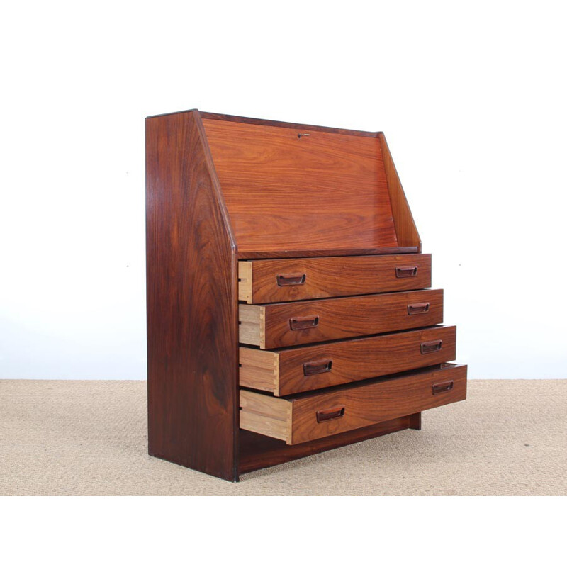 Secretaire vintage scandinave en palissandre de Rio - 1960