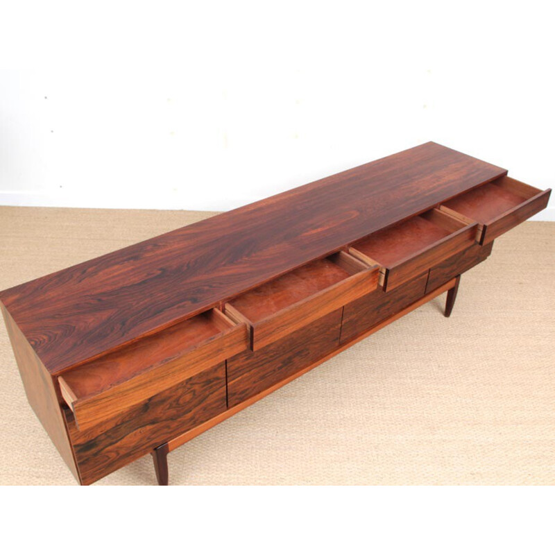 Scandinavian Rio rosewood sideboard FA 66 model by  Ib Kofod Larsen - 1960s