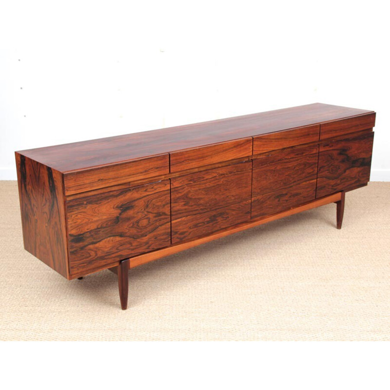 Scandinavian Rio rosewood sideboard FA 66 model by  Ib Kofod Larsen - 1960s