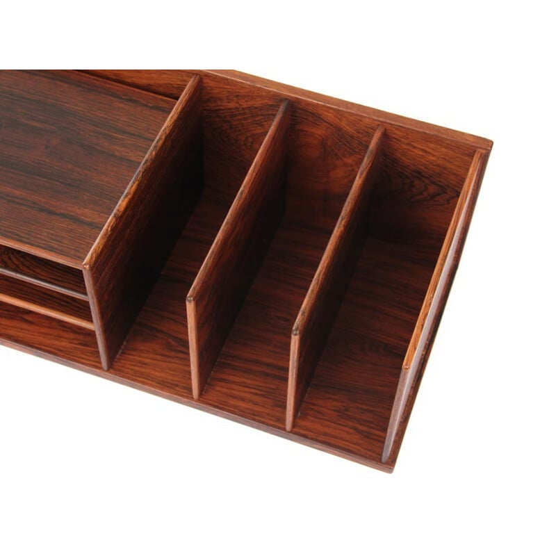 Rio rosewood storage box or desk organizer de Georg Petersens Møbelfabrick.- 1960s
