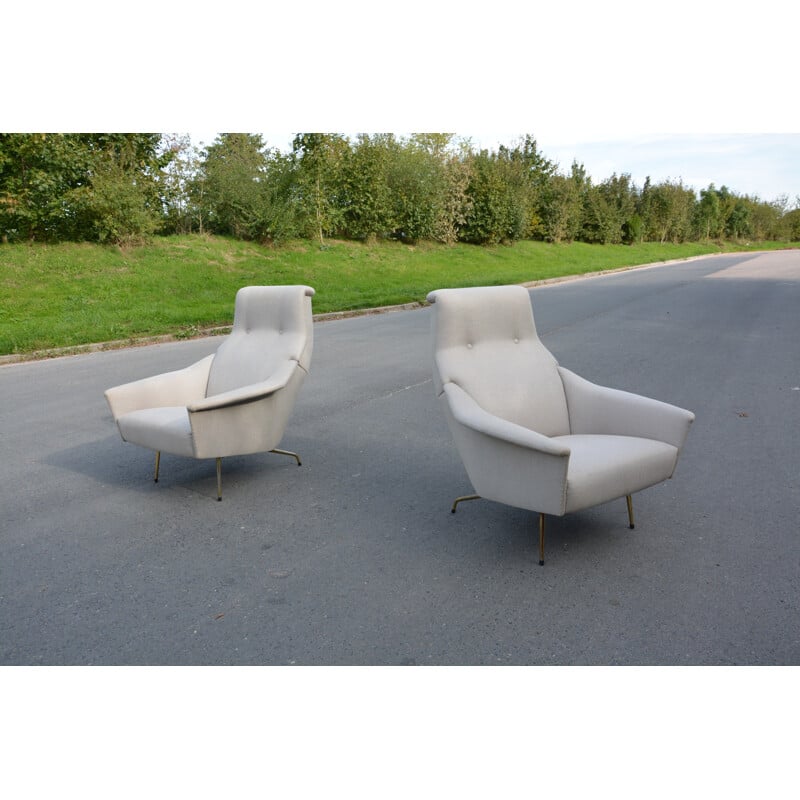 A pair of armchairs by Guy Besnard - 1960s