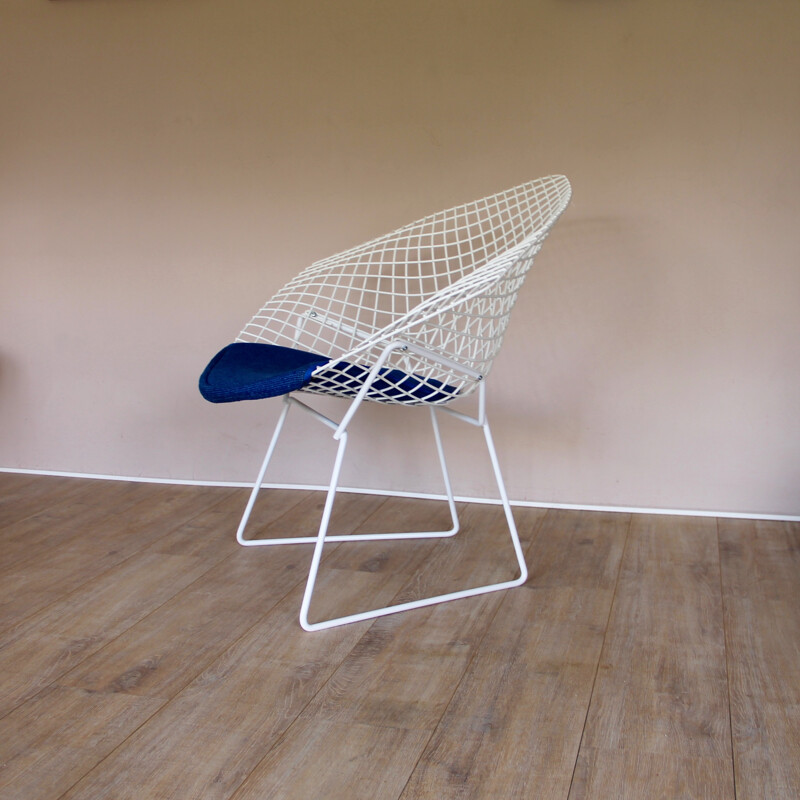 Fauteuil "diamant" blanc, Harry BERTOIA - années 60