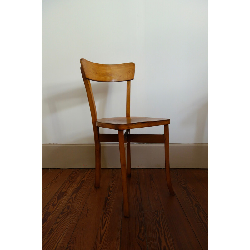 Mid-century desk and chair in wood - 1950s