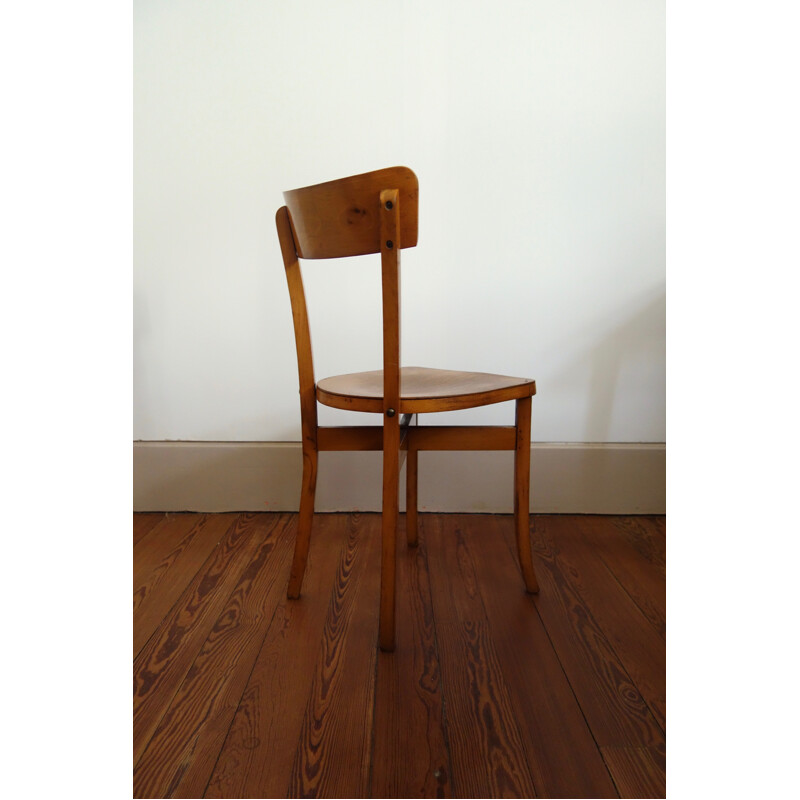 Mid-century desk and chair in wood - 1950s