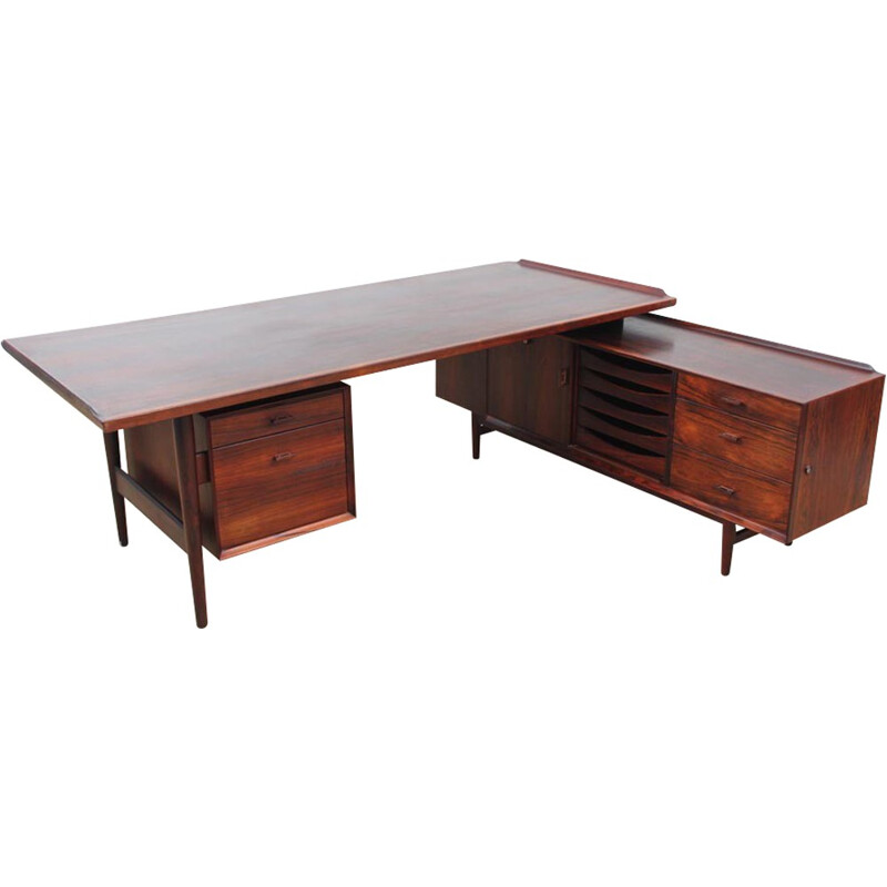 Large Rio Rosewood Executive Desk 208 Model by Arne Vodder - 1970s