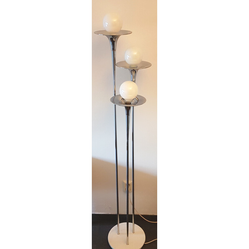 Lampadaire vintage d'ère spatiale italienne de Tony Paul - 1970