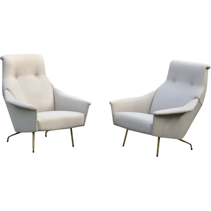 A pair of armchairs by Guy Besnard - 1960s