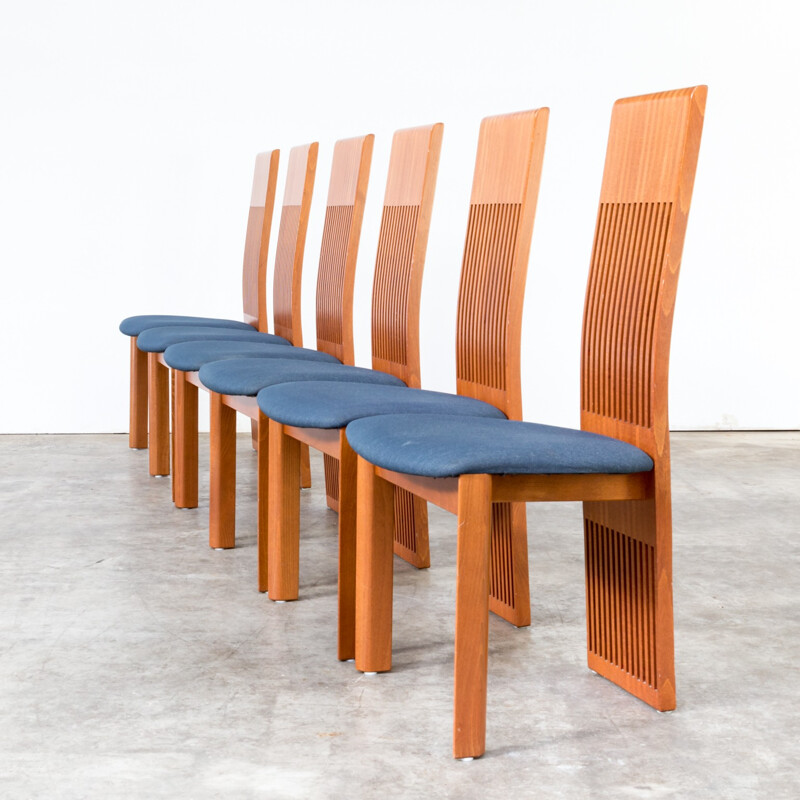 Suite de 6 chaises à repas vintage pour Pietro Costantini - 1980