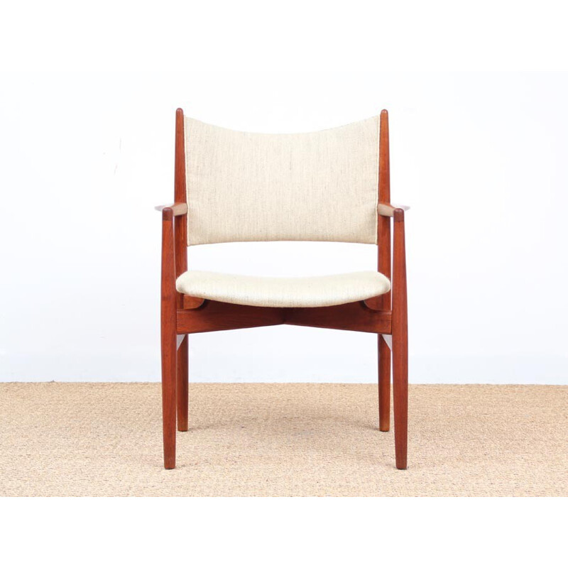 Vintage Scandinavian teak desk armchair - 1950s