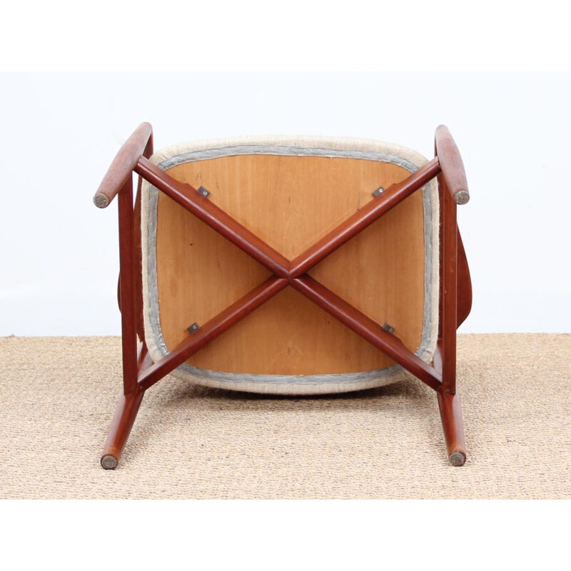 Vintage Scandinavian teak desk armchair - 1950s