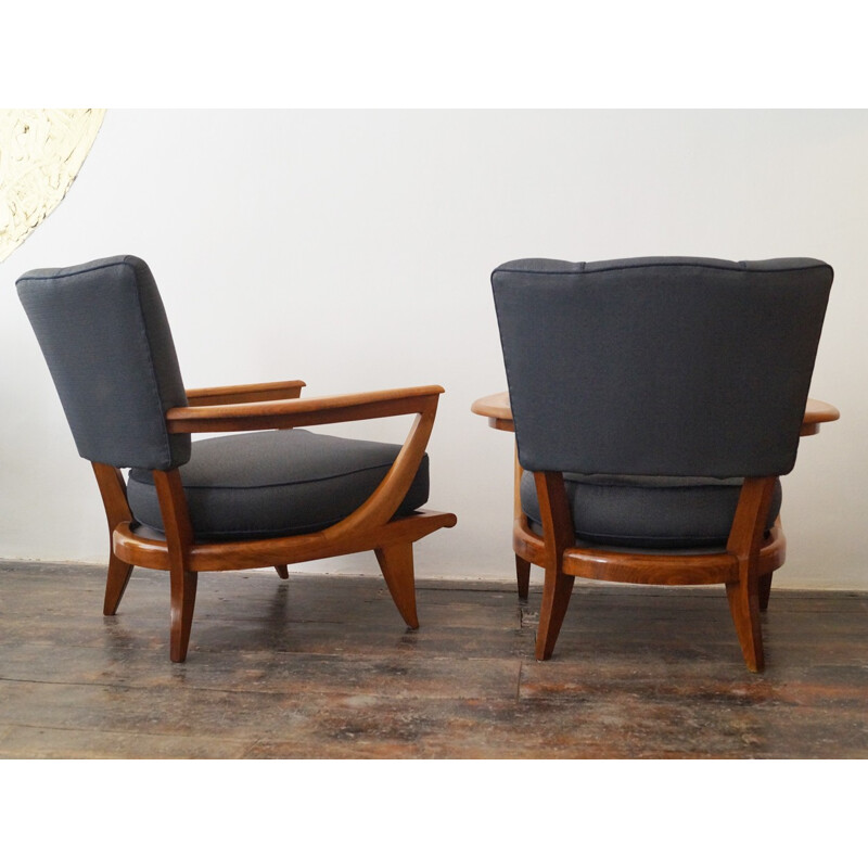 Pair of armchairs Model SK250 by Etienne Henri Martin - 1940s