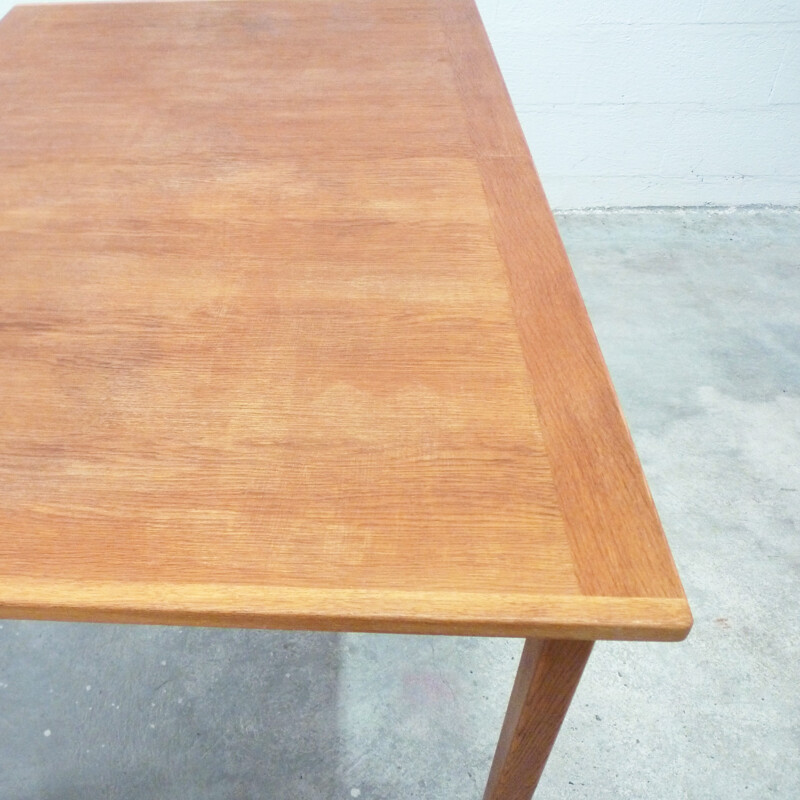 Vintage scandinavian extensible teak dining table 1960s