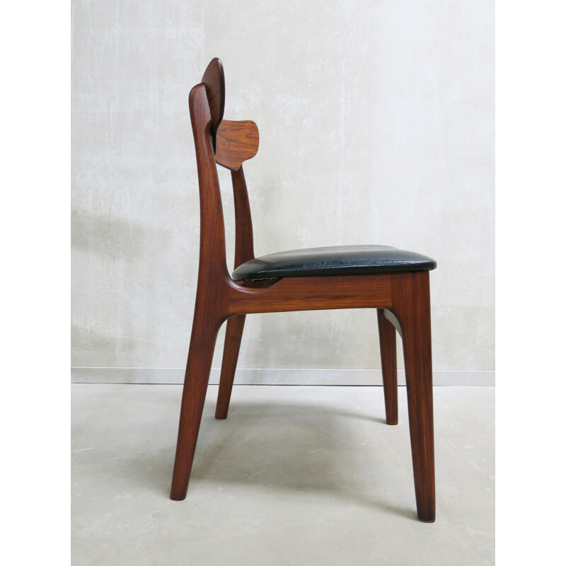 Set of 6 Rosewood and Teak dining chairs from Schionning & Elgaard - 1960s