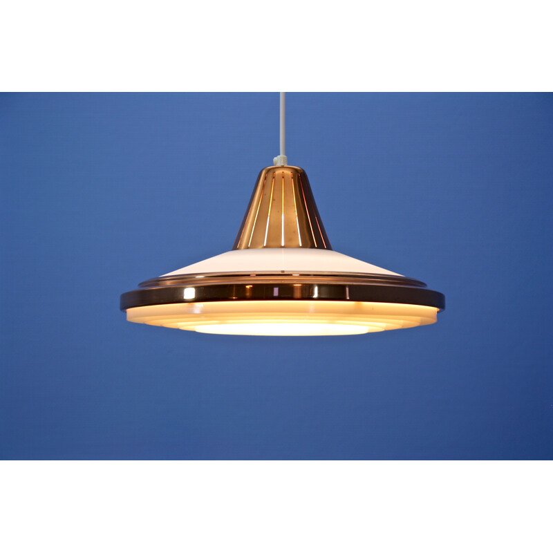 Danish mid-century pendant lamp, copper-plated - 1960s