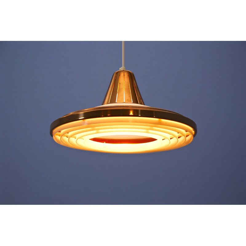 Danish mid-century pendant lamp, copper-plated - 1960s