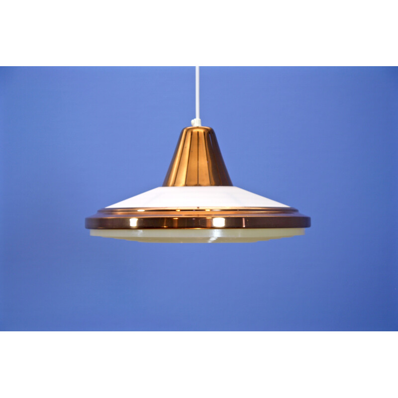 Danish mid-century pendant lamp, copper-plated - 1960s