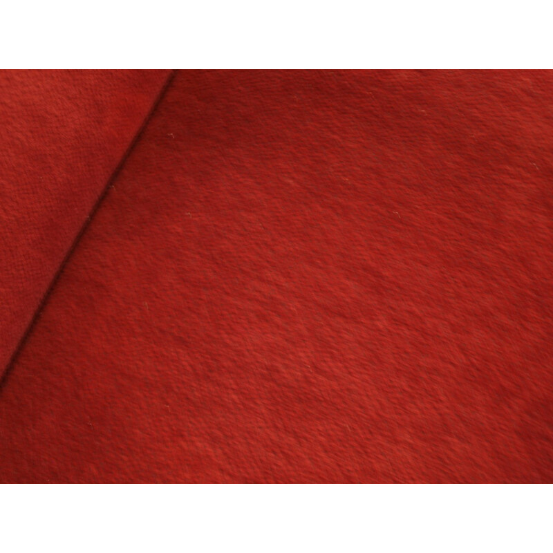 Fauteuil vintage en velours rouge - 1960