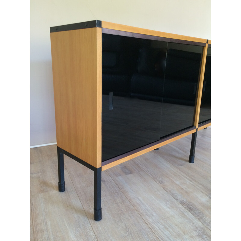 Sideboard in oak and glass, ARP - 1950s