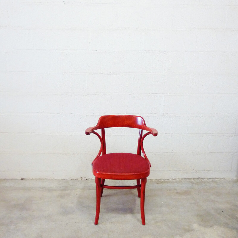 Vintage german armchair in turned beech - 1960s