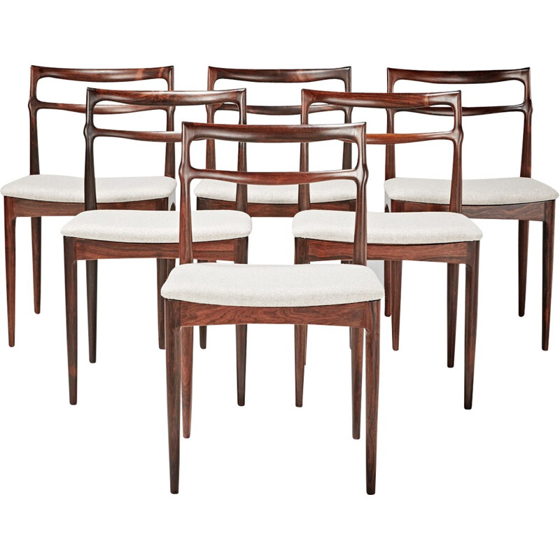 Suite de 6 chaises à repas de H. W. Klein - 1960