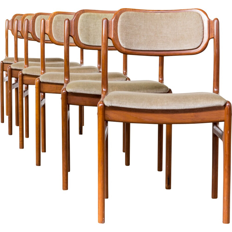 Set of 6 dining chairs by Johannes Andersen for Uldum Moøbelfabrik - 1960s