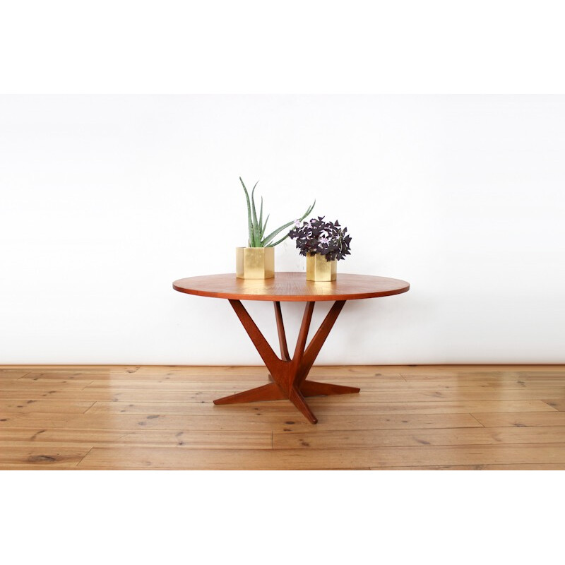 Round teak coffee table by Søren Georg Jensen, Denmark - 1960s