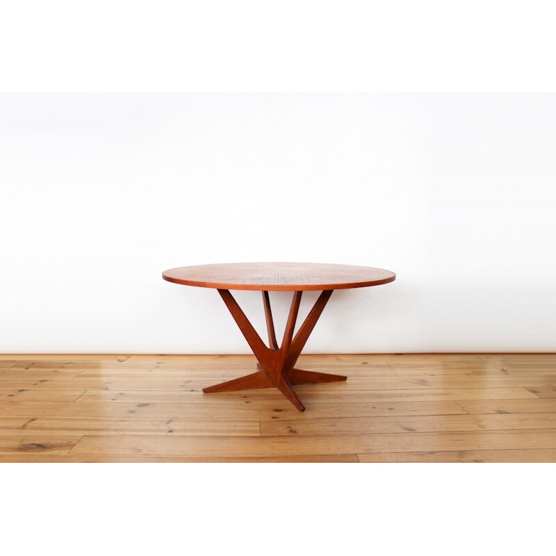 Round teak coffee table by Søren Georg Jensen, Denmark - 1960s