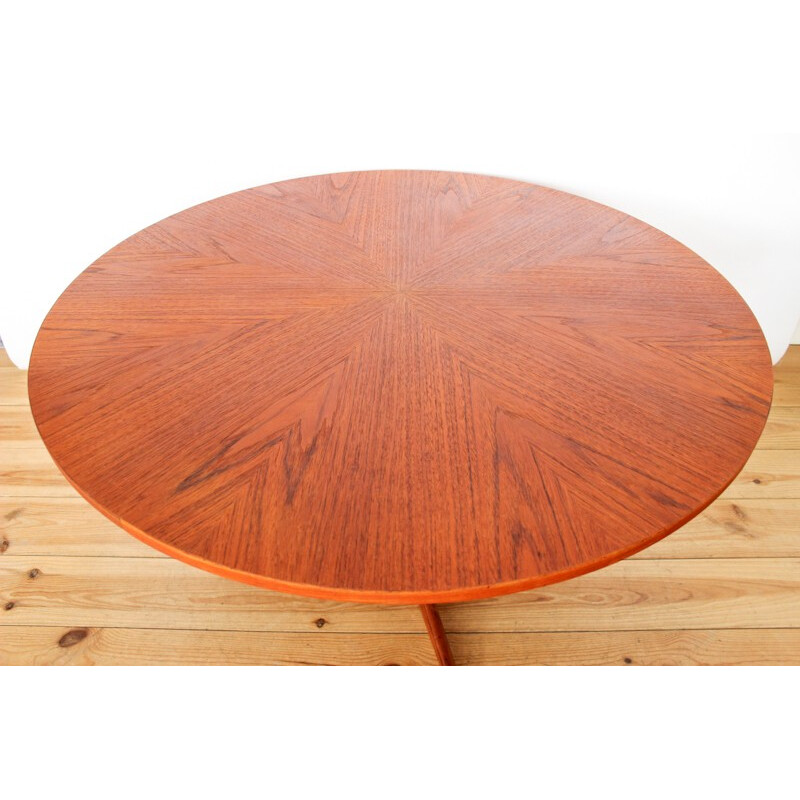 Round teak coffee table by Søren Georg Jensen, Denmark - 1960s