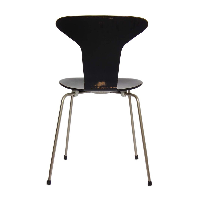 "Munkegaard" vintage black chair produced by Fritz Hansen - 1950s